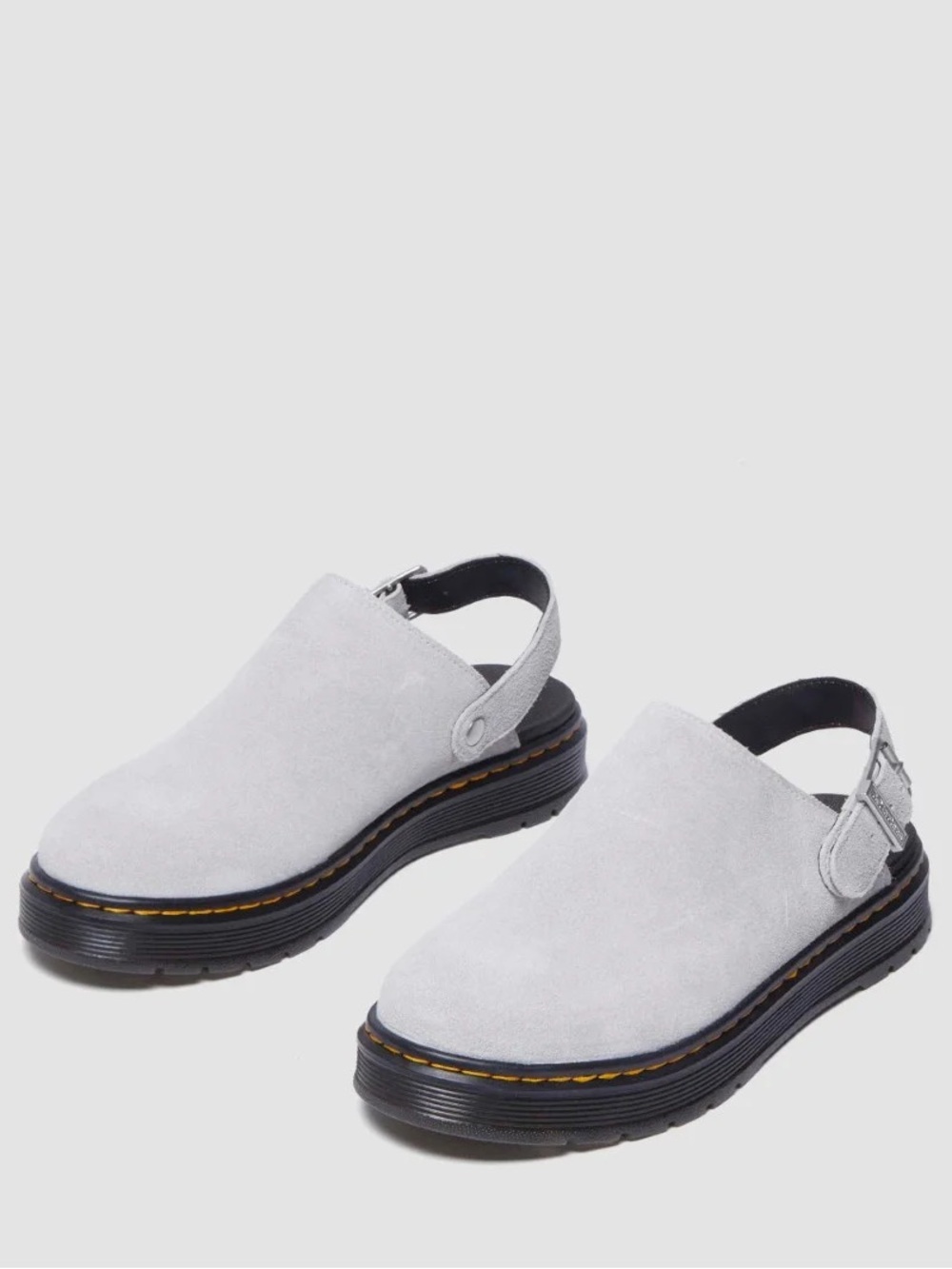 Dr Martens Brookline Suede Mule Mist Grey - Picture 9 of 10